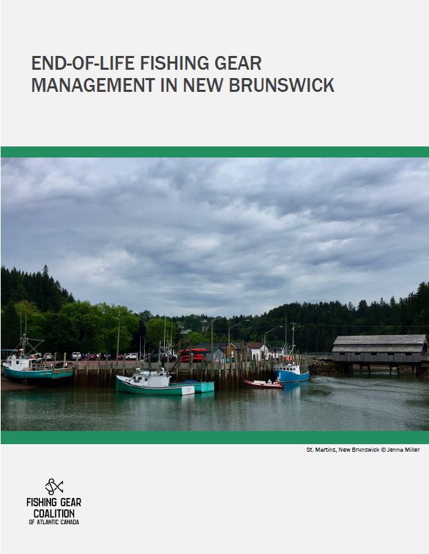 End-of-Life Fishing Gear Management in New Brunswick report cover image.